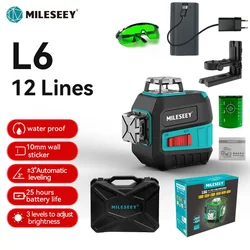 MiLESEEY 360 12 Lines 3D Self Leveling Green Laser Level Professional Laser Leveling Device Horizontal And Vertical Cross Tools