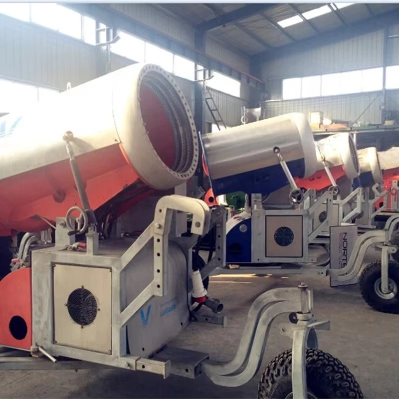 Artificial Snow Flake Ice Maker Machine Outdoor Ski Resort Winter Park Cannon Fan Snowmaker Shed