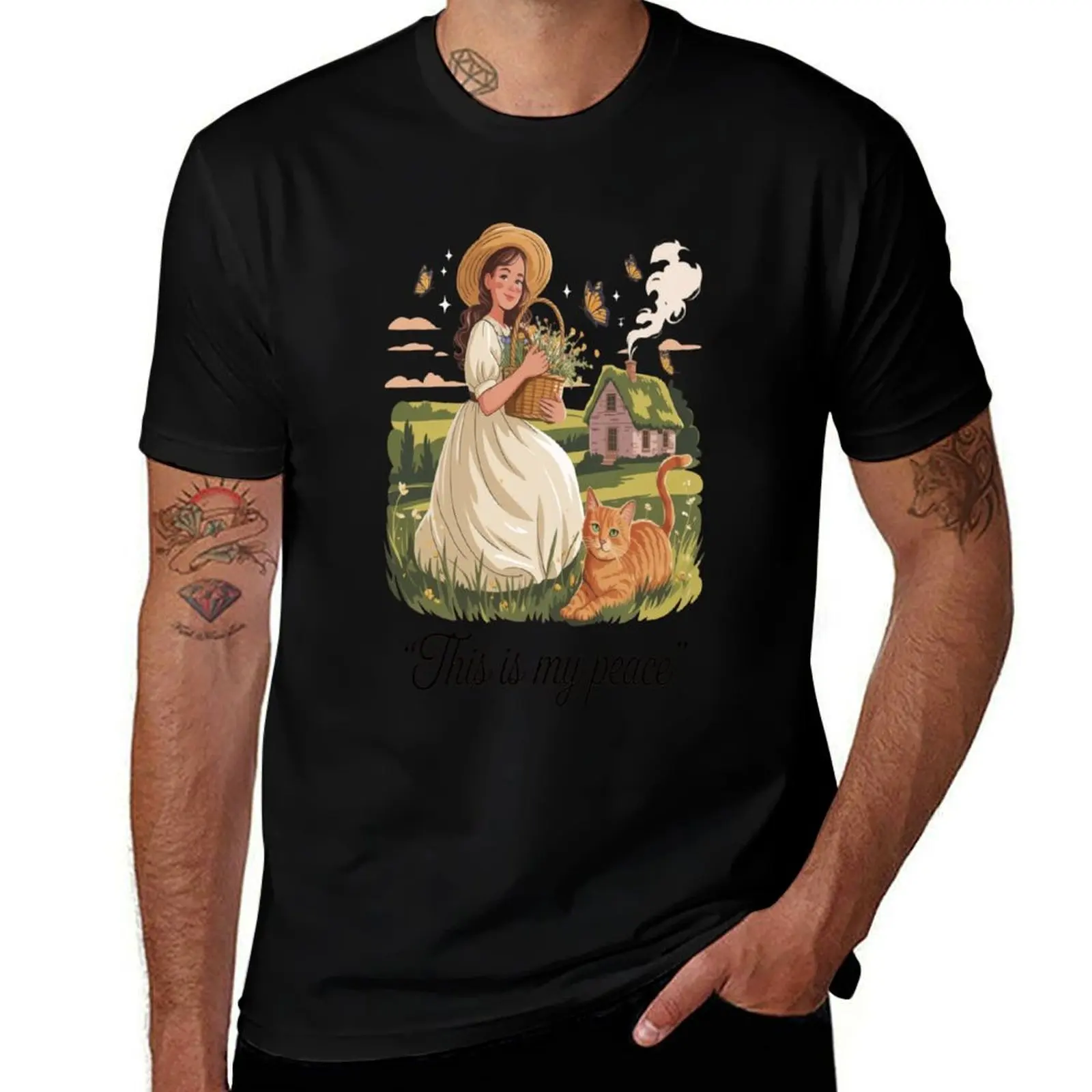 

This Is My Peace – Cottagecore Aesthetic T-Shirt Design T-Shirt plain tees anime tshirt plus size men clothing