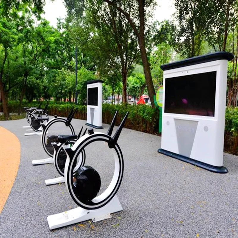 

AI Virtual Racing Cycling Smart Fitness Bike with AR Interactive Multiplayer for Outdoor Amusement Equipment