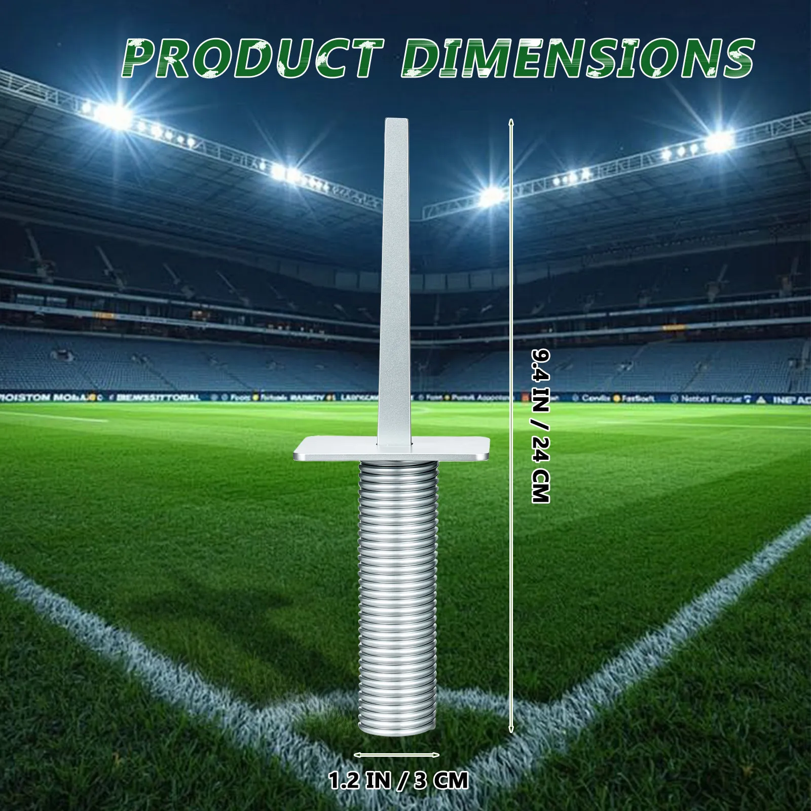 Detachable Spring Ground Nail Football Training Agility Equipment Soccer Flagpole Base Spike Soccer Corner Flag Base