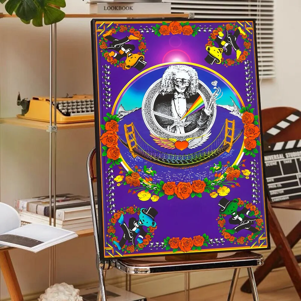 Grateful Dead DIY Sticky Poster Whitepaper Prints Posters Artwork Vintage Decorative Painting