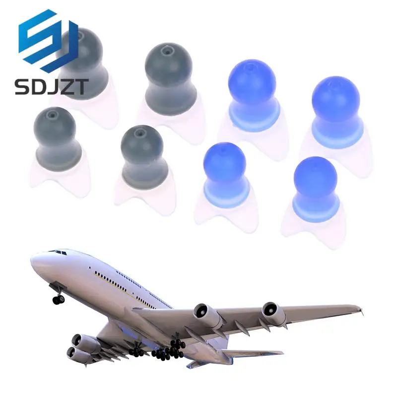 Silicone Earplugs Pressure Equalization Flight Noise Reduction Sleep Soundproof Noise Cancel Multifuntional Reusable Ear Plugs