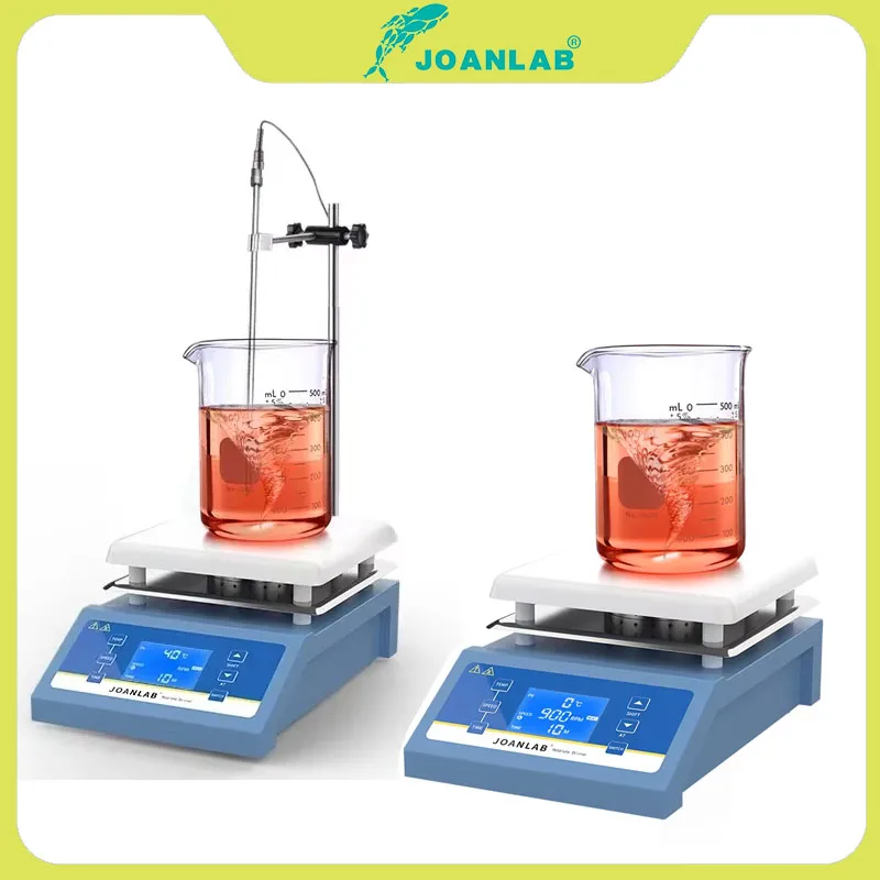 

JOANLAB Магнитная мешалка с горячей плитой Лабораторное оборудование Нагревательная мешалка Магнитный миксер с цифровым дисплеем и мешалкой 3л 5л Жидкая мешалка