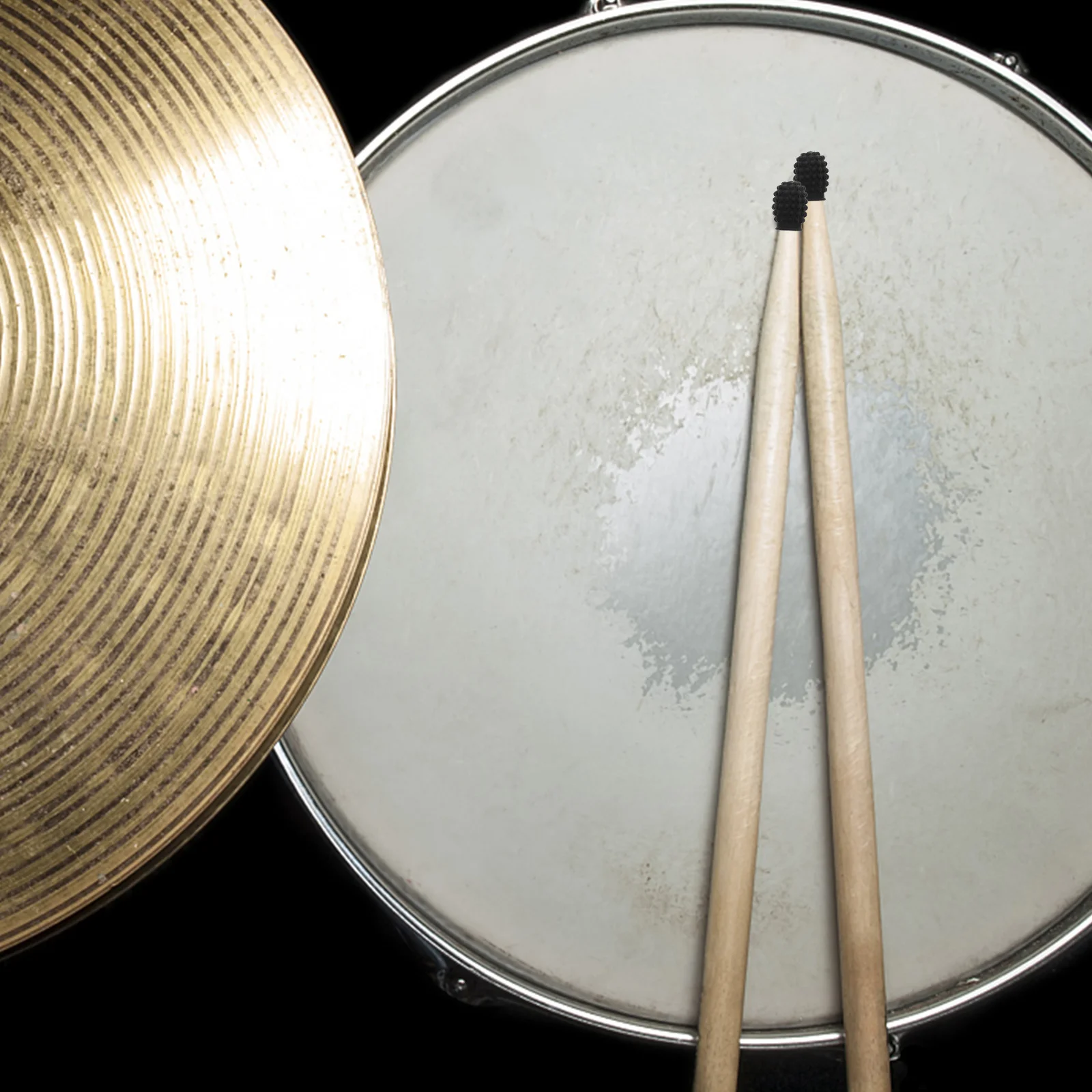 

1Set Silicone Drumstick Covers Mute Tips for Drumming Noise Reduction Protective Caps Compatible with Most Sticks Drum Set