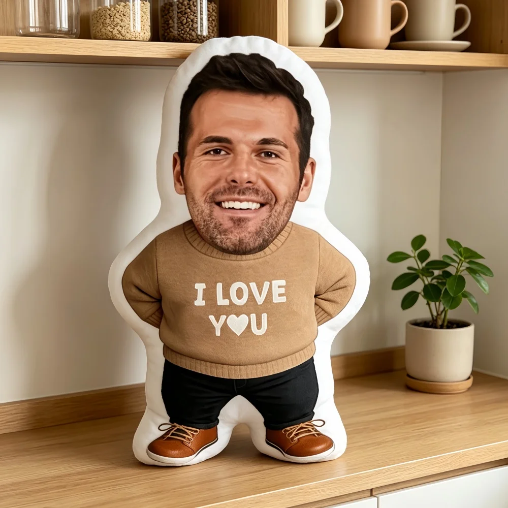 Customizable Photo Human-Shaped Pillow, Printed with 