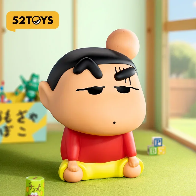 

52TOYS Crayon Shin Chan Head Long Bag Limit Figure Toys Doll Cute Anime Figure Desktop Ornaments Gift Collection