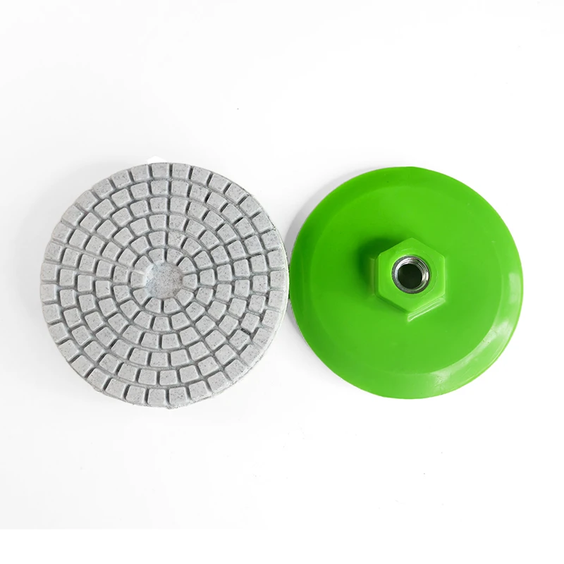 Almofada de polimento úmida integrada de diamante de 3 polegadas 80 mm 50 # -3000 #   Grão para pedra de moer piso de granito de mármore