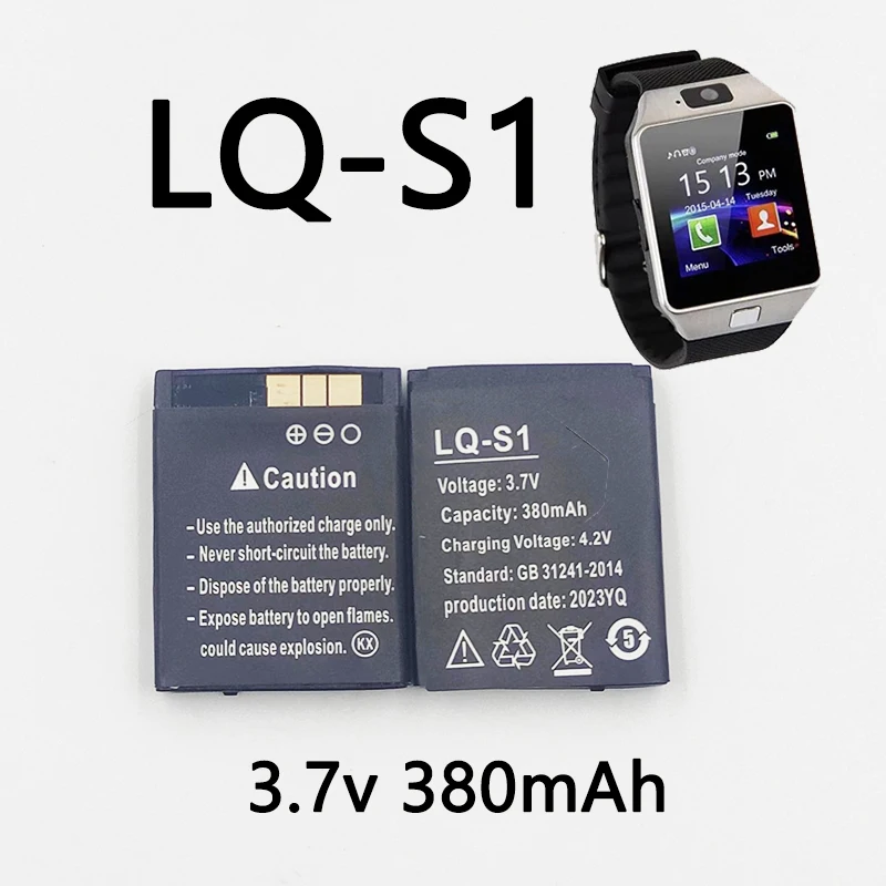 LQ-S1 Smart Watch Battery 3.7V 380mAh Polymer Lithium Batteries for DJ-09 V8 X6  A1 Y1 Bluetooth Phone Watch GPS Positioning