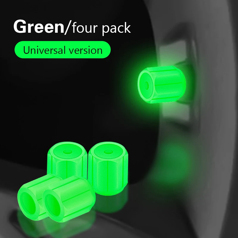 Luminous Tire Valve Caps For Car Motorcycle Bike Wheel Hub Styling Tool Glow In Dark Valve Stem Air Dust Rim Cover Accessory view 4