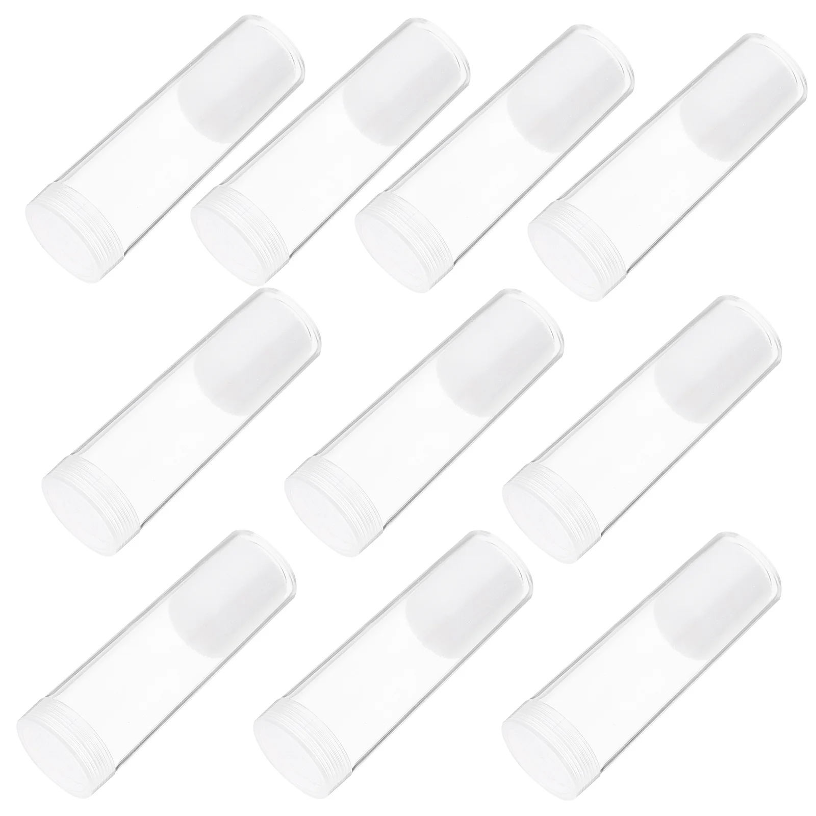 

10pcs Coin Storage Tube For Coin Collection Clear Plastic Holder Protects Against Oxidation Collectibles Organizer Container