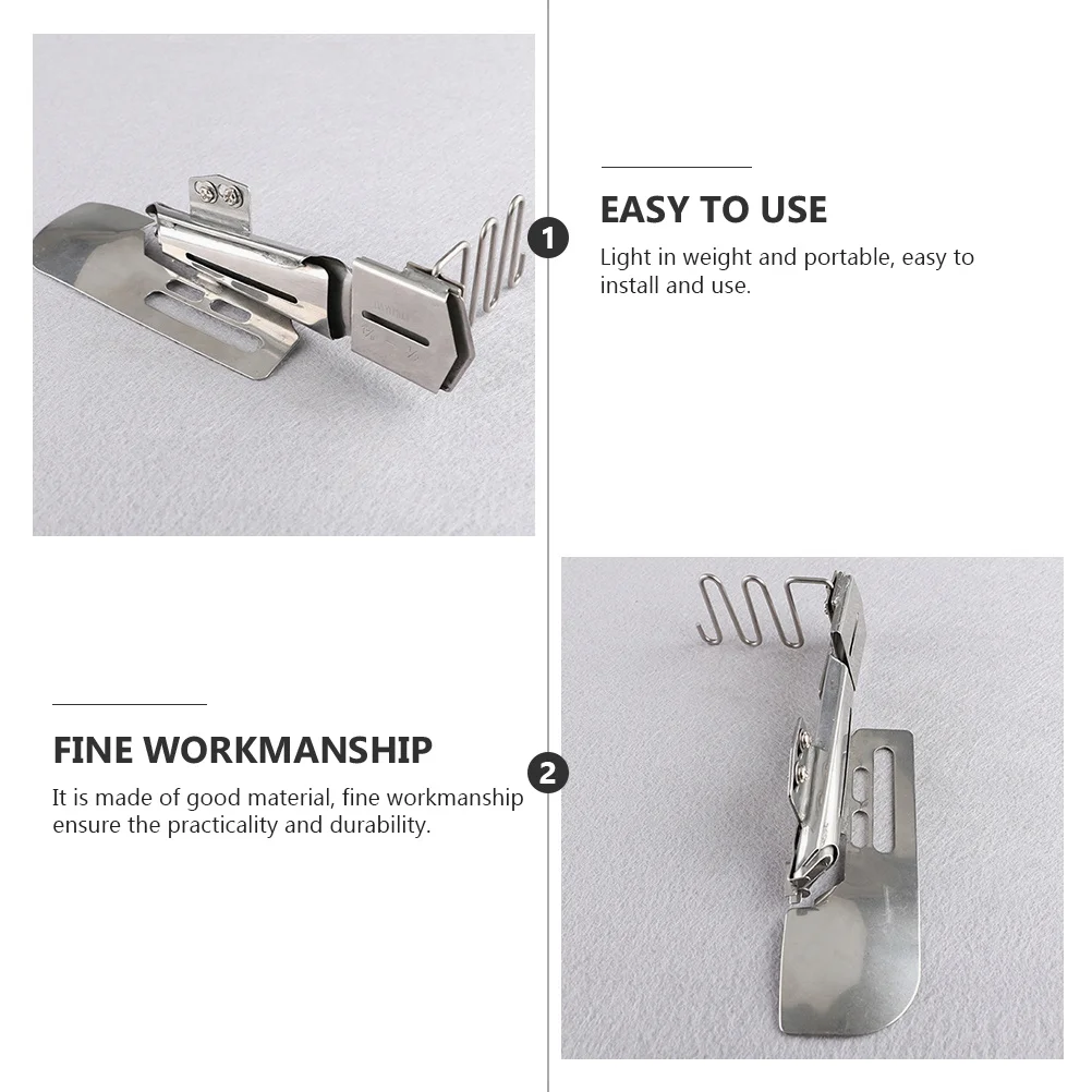 ماكينة خياطة صناعية الموثق الفولاذ المقاوم للصدأ زاوية مزدوجة أضعاف اتقان غرامة العملي هيمر الخياطة الضغط بليندر #4