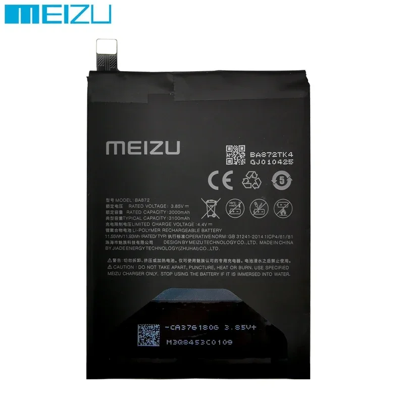 Meizu 100% Original 3060mAh BA872 Battery For Meizu Meilan 16X Phone Latest Production High Quality Batteries Bateria+ Tools