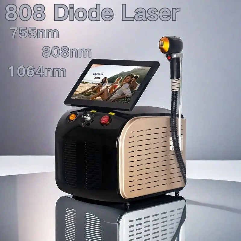 

New 808nm Semiconductor Laser Hair Removal Machine 755nm1064nm 808nm Ice Point Cooling Painless Hair Removal Device Beauty Salon