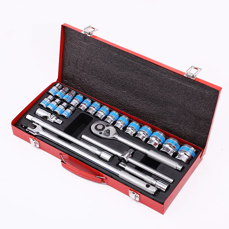 24PCS Household Toolkit Set Mechanical Iron Tool Set Auto Motorcycle Repair Daily Maintenance Household Toolbox