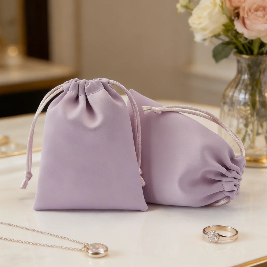 

10Pcs Small Satin Silk Jewelry Drawstring Pouch Storage Bag for Beaded Charms Luxury Bangles Crystal Jewelry Packaging Gift Bags