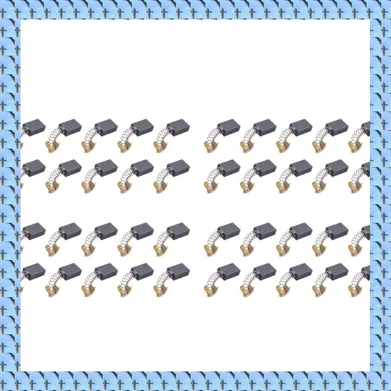 

NOCM 40 Pcs 17×13×7Mm Power Tool Motor Carbon Brush 999038 For Hitachi Black+Gold+Silver