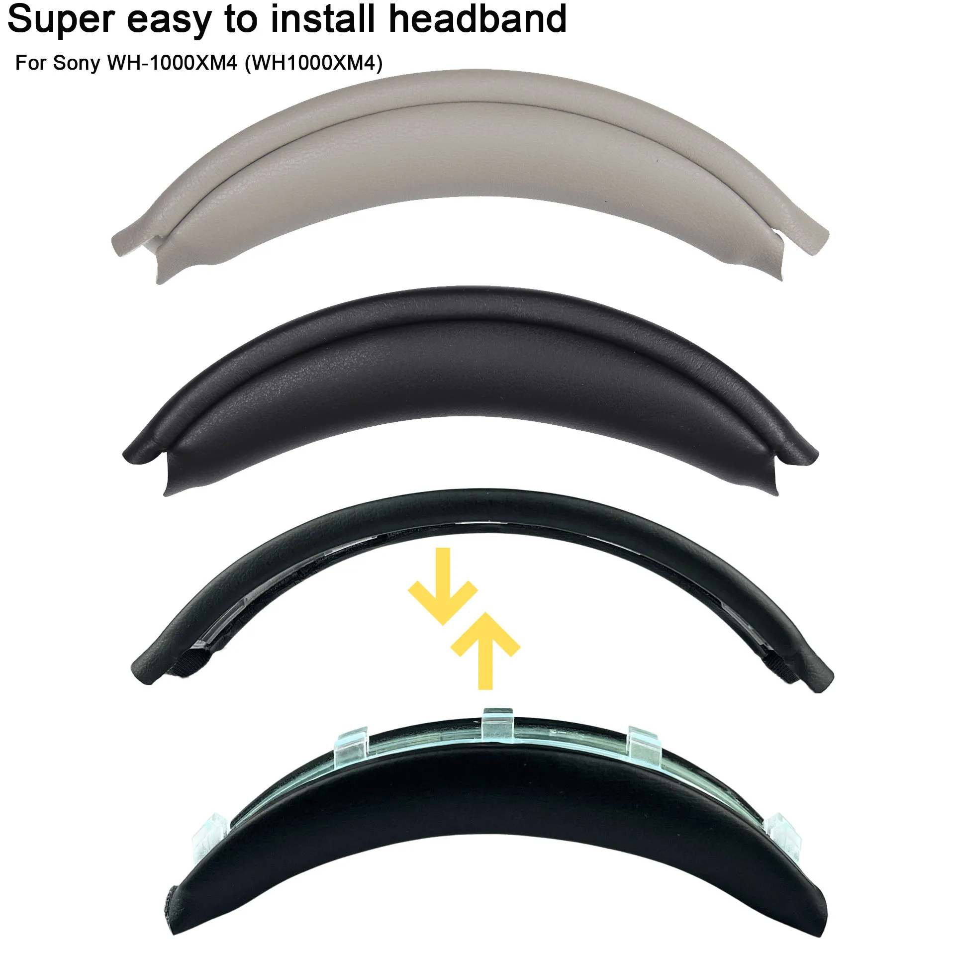 Сменные амбушюры 1000XM4, повязка на голову с защелкой для наушников Sony WH-1000XM4, амбушюры из пены с эффектом памяти, подушки WH1000XM4, простая установка