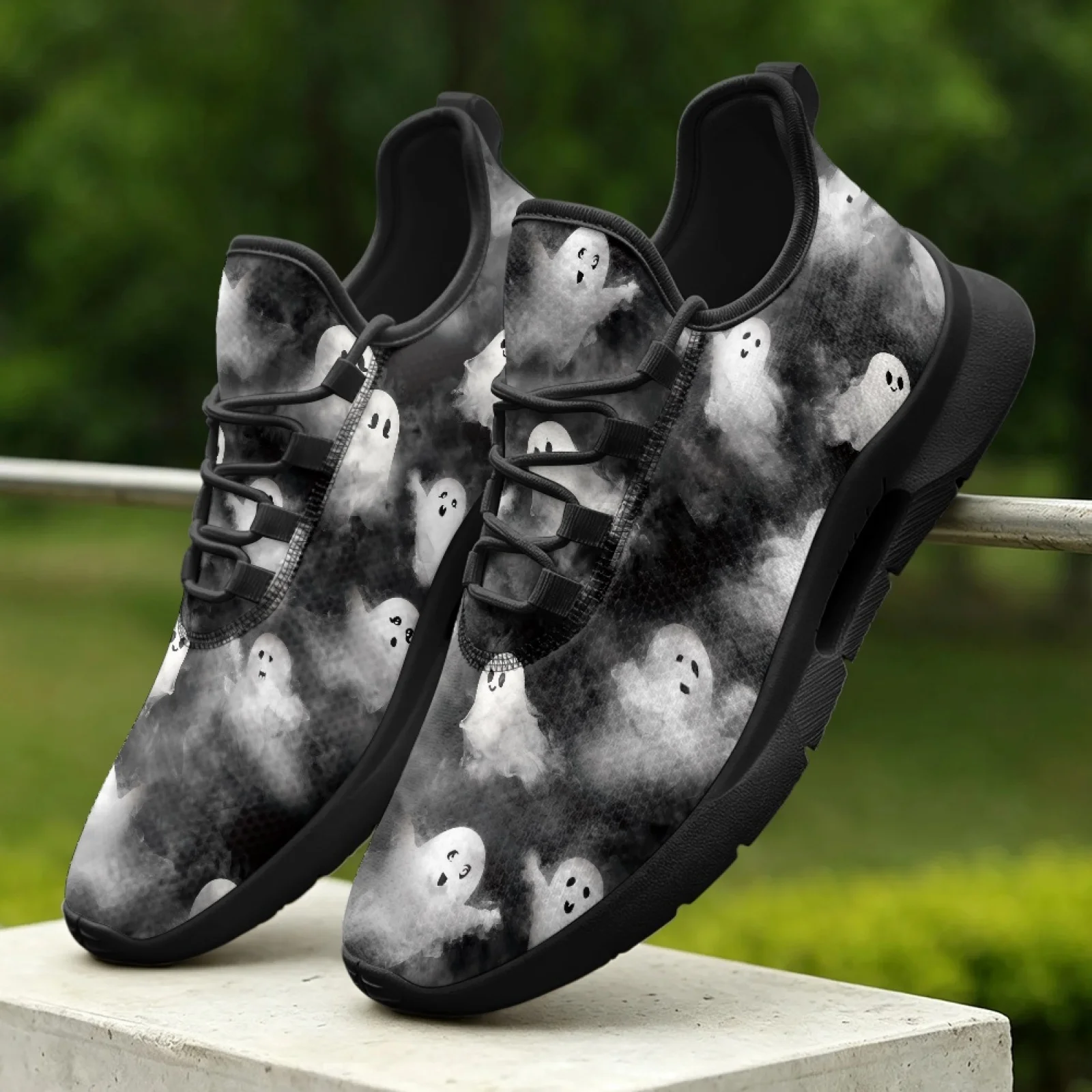 PENSTROLL Casual Mens Athletic Shoes Comfortable Classic Low-Top Lace-Up Shoes for Business Adult Ghost