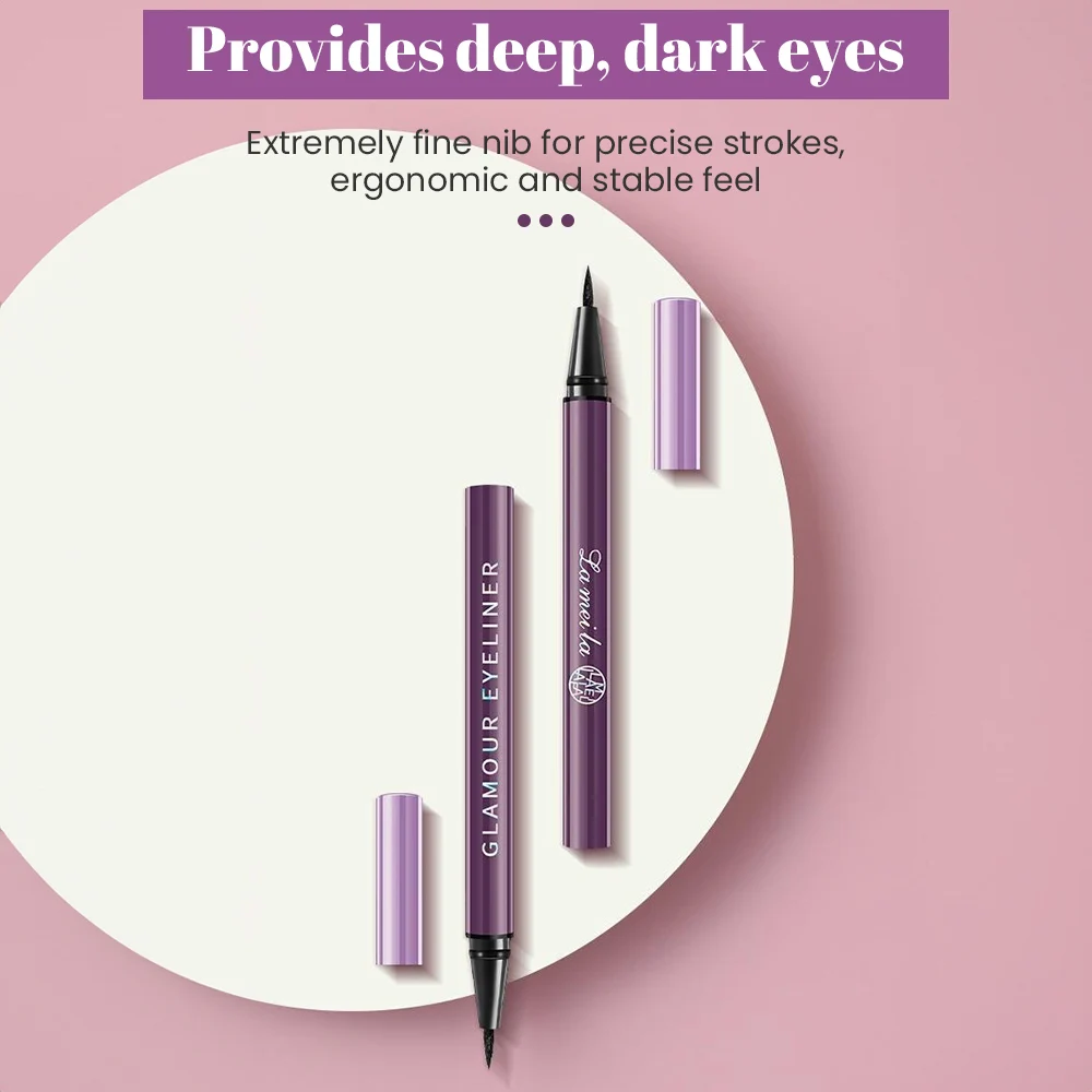 Affascinante penna per Eyeliner sviluppo del colore ad asciugatura rapida Eyeliner Non sbiadito Film veloce che forma estremamente Fine durevole principiante Major