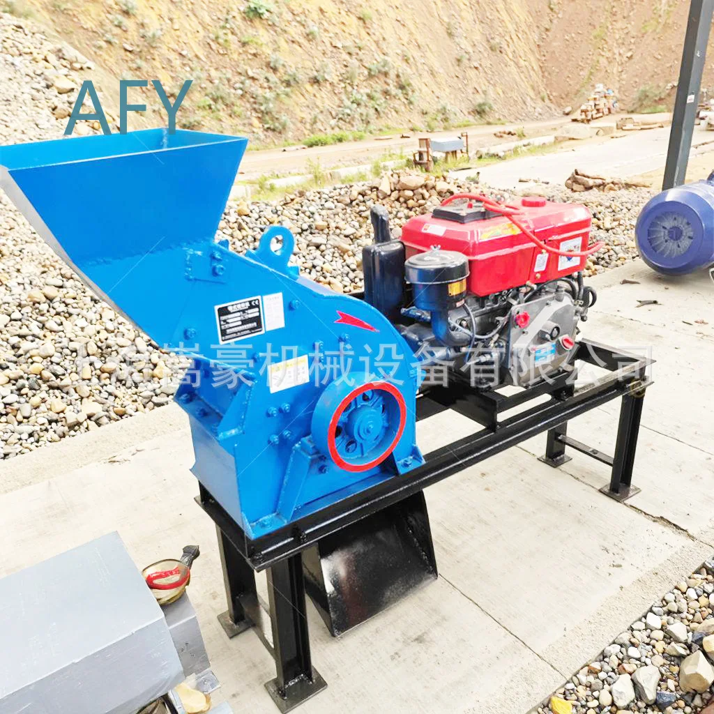Export explosion Small movable hammer crusher Ore glass crusher Mobile sanding machine Hammer