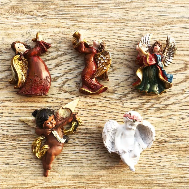 Live broadcast cute cartoon three-dimensional angel decorative art magnet fridge sticker
