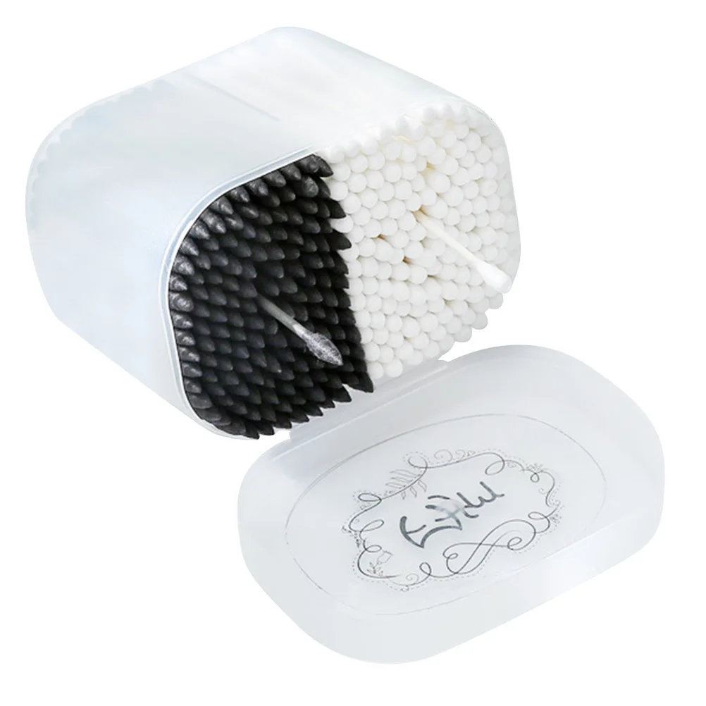 300 قطعة مسحات قطنية مزدوجة مدببة ممتازة يمكن التخلص منها لتنظيف المكياج أدوات متعددة الوظائف آمنة لجميع أنواع البشرة