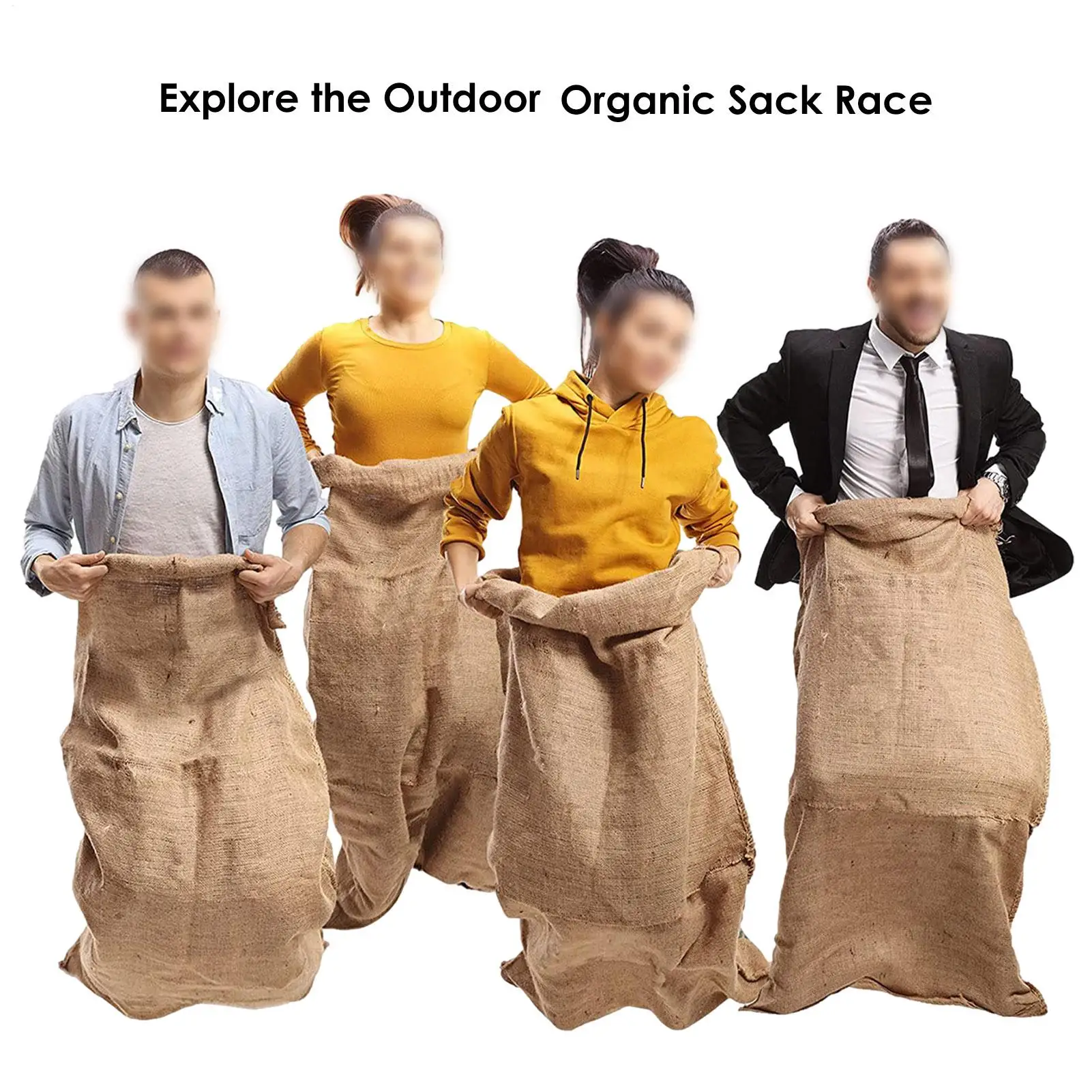 Tough Heavy Duty Game Props Burlap Bags Large Tough Potato Sack Bags For Carnival Bbq Family Reunion Birthday Picnic Halloween