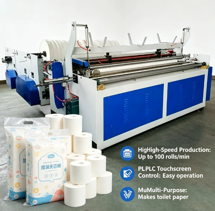 Customized Automatic Tissue Paper Making Machine/napkin Making Machine/toilet Paper Roll Making Machine Complete Set Production