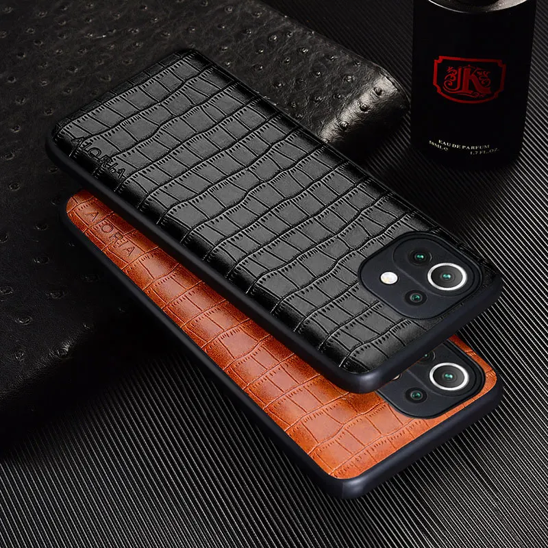Luksusowe skórzane etui dla Xiaomi Mi 11 Lite 5G NE 11T Pro Ultra Slim Fit Premium Back Cover dla xiaomi 11 lite 5g case funda cape
