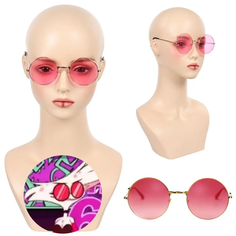Hazzbin Angel Dust-gafas de Cosplay para mujer, disfraz de Hotel de dibujos animados, accesorios de disfraz, accesorios de juego de rol de Halloween