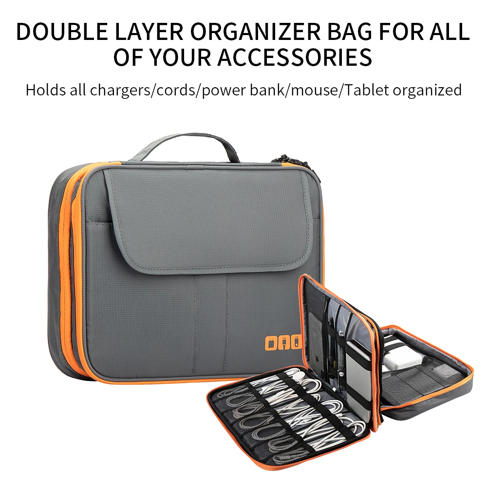 Portable Digital Storage Pouch Charger Data Cable USB Bag Organizer Waterproof Electronic Accessory Storage Bag Travel Cable Bag