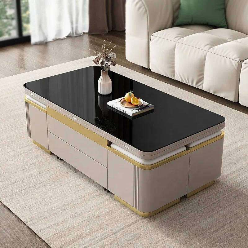 Living Room Multifunctional Lift Top Folding Coffee Table With Storage