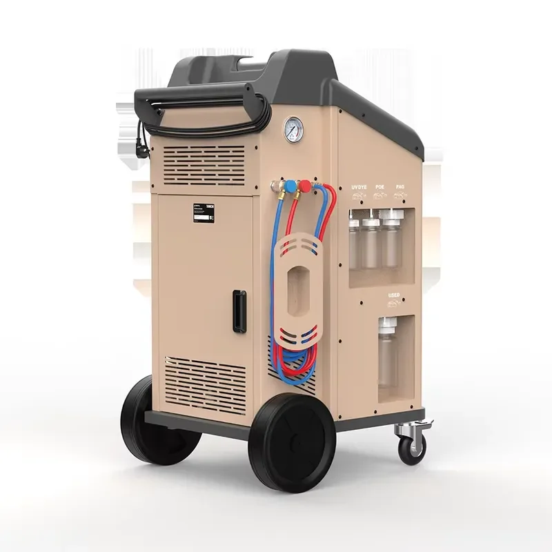 AC100 PRO V2.0 fully automatic air conditioner maintenance machine with intelligent database, supports dual refrigerants