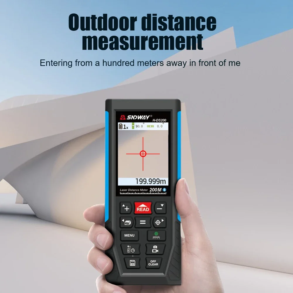 SNDWAY 레이저 거리 계량기 디지털 거리 측정기, Trena 테이프 측정 눈금자 도구