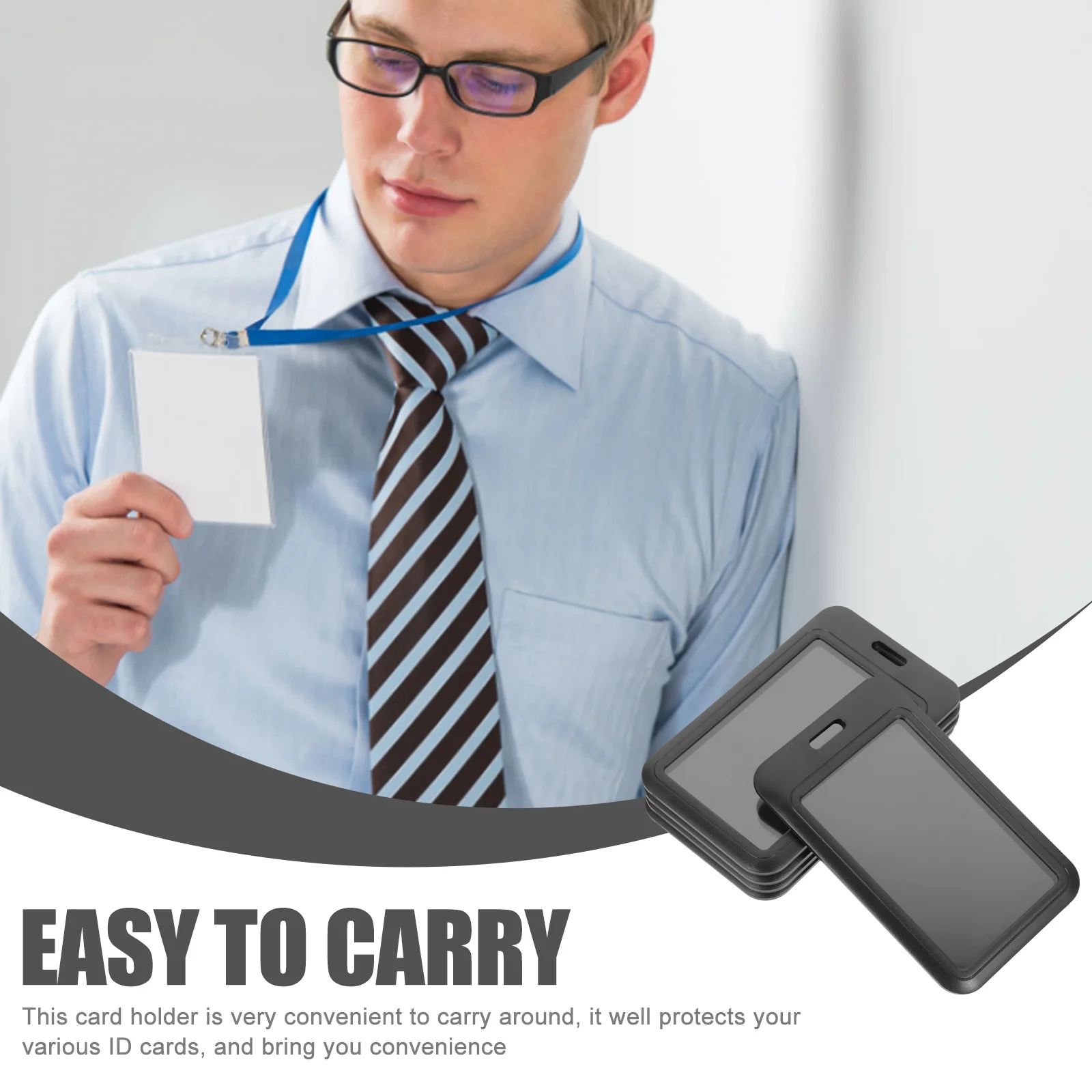 

10 шт., держатель для бейджа, горизонтальный прозрачный держатель для карточек с именем, сдвижная крышка, защитный чехол для персонала, медсестры, врача, офисной карты