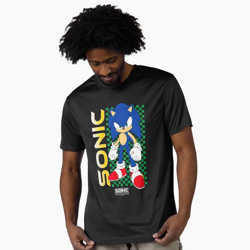 90s Cartoon Series Cute Sonic The Hedgehog Shadow Gift t shirt 0603 Vintage Racing Anime Graphic Tee Y2K clothes US Size S-6XL