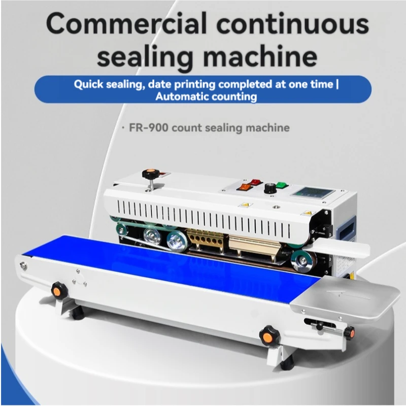 FR-900 Automatic Sealing Machine Plastic Bag Mooncake Washing Powder Desktop Household Food Continuous Sealing Machine ﻿