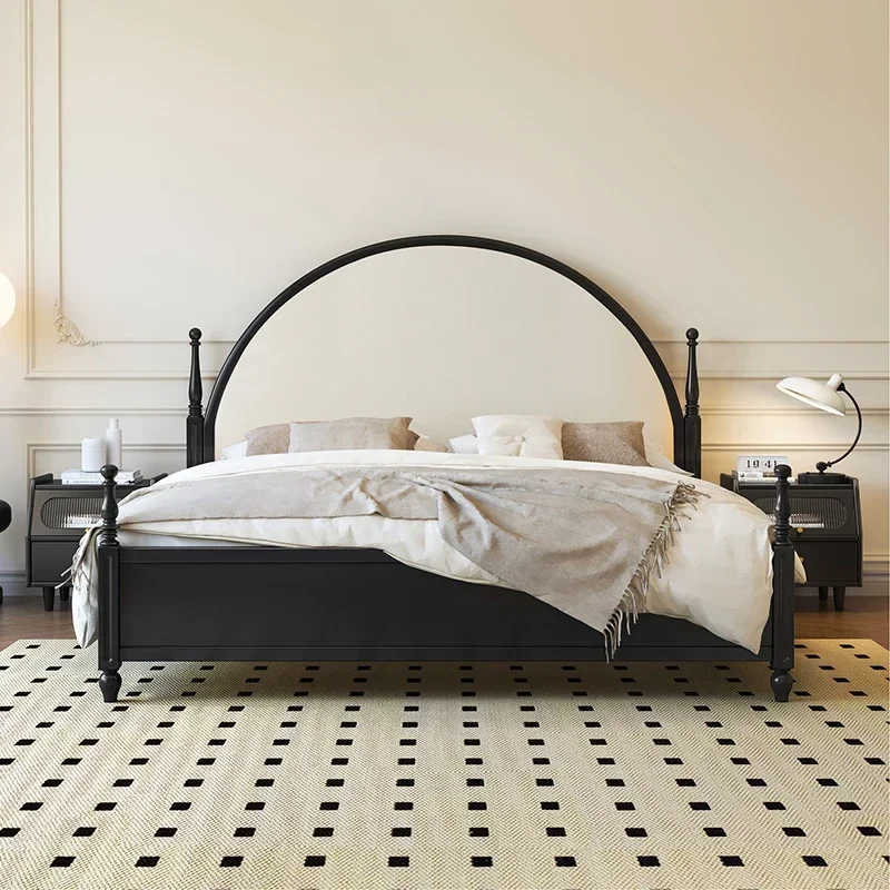

Designer 180x200cm Bed Headboard Apartment Design Master Bedroom Vintage Double Bed Storage Cama De Casal Space Saving Furniture