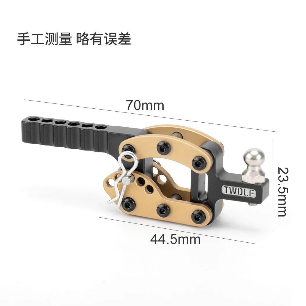 TWOLF Adjustable Metal Tow Hook Snatch Hook For 1/8 1/10 RC Crawler Rear Bumper Trailer Rescue Hook Upgrade Parts