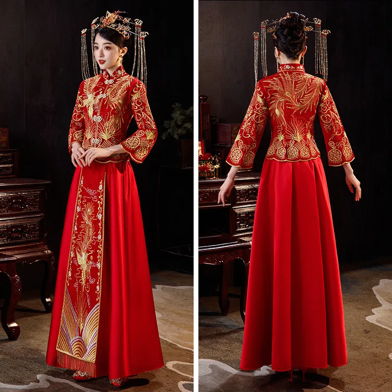 

Xiuhe Clothing 2024 New Bridal Women's Chinese Dress Wedding Gown Physical Store Same Style plus Size Suit