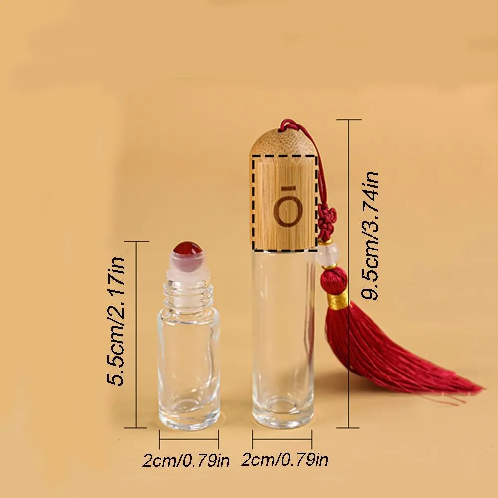 With tassel Empty Bottle Essential Oil Bottle Reusable Refillable Perfume Bottle Carvable 5/10ml Essence Storage Bottle women