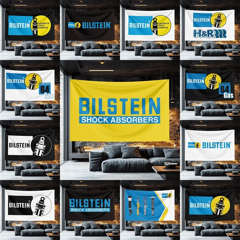 Bilstein Edition Racing Flag  Polyester Banner For Pit Wall Decor MotoGP Fan Gift
