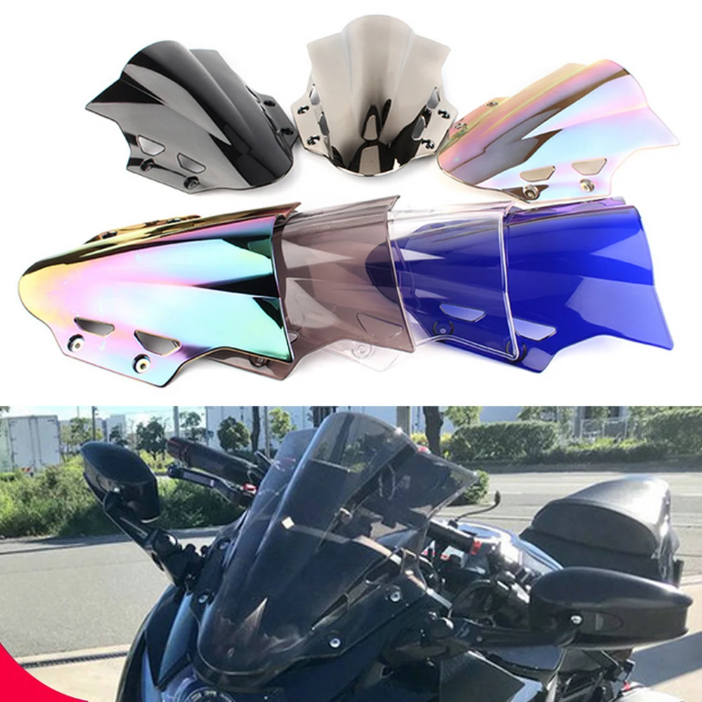 Motorcycle Double Bubble Windshield For Suzuki GSX250R GSXR GSX 250 R 250R 2017-2021 WindScreen Accessories Fairing Deflector