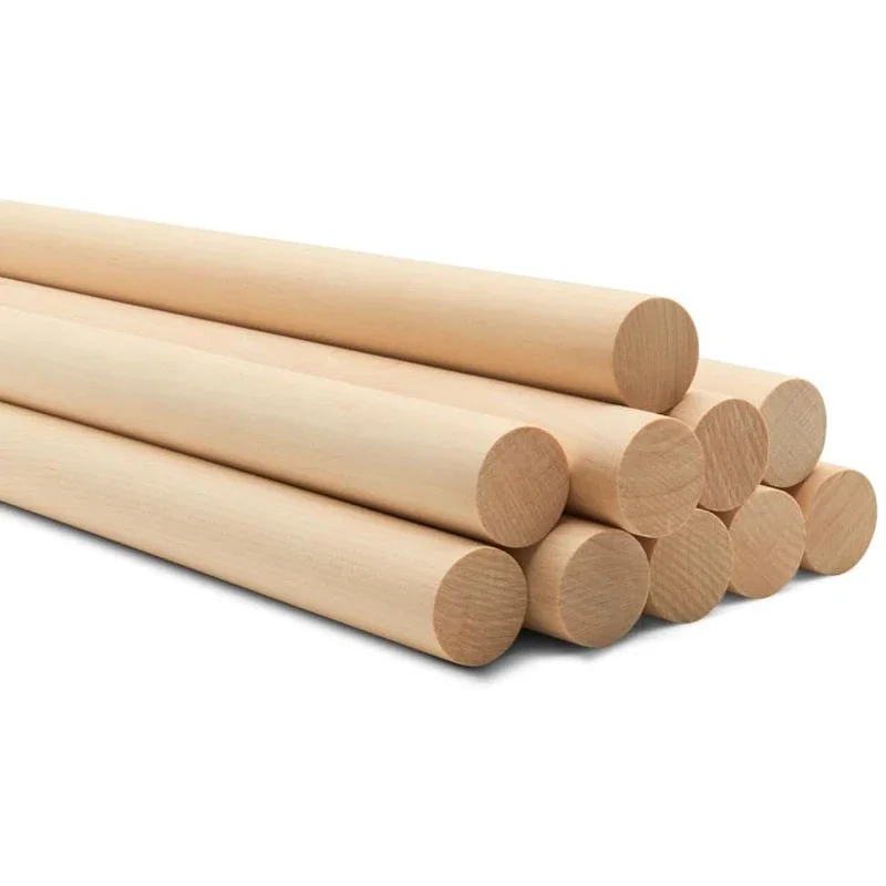 

200pcs 10cm Wooden Dowel Rods, Unfinished Wood Round Sticks for Arts Crafts and DIY Projects Tiered Cakes, Painting