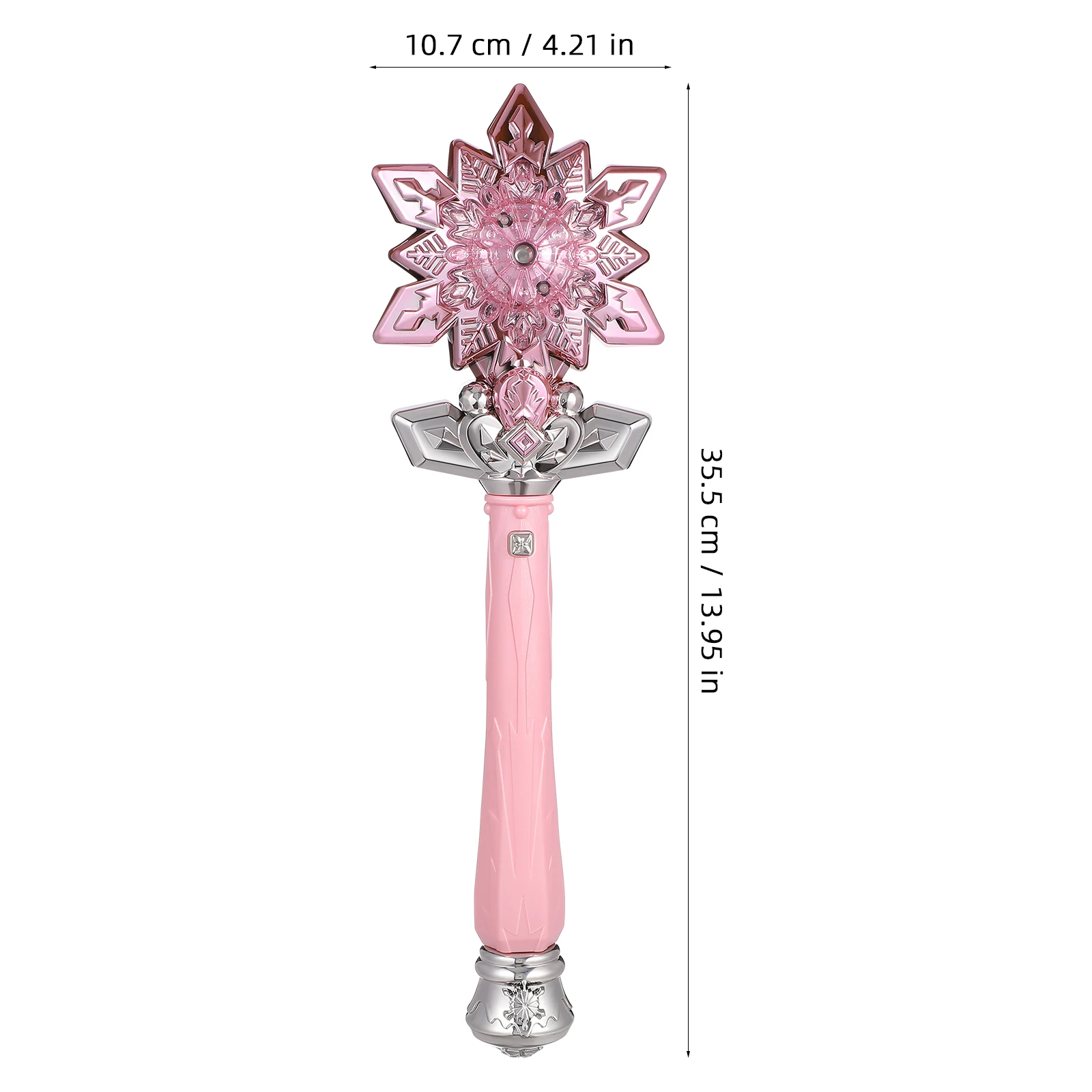 Snowflake Wand With Music Magic Fairy Wand Princess Cosplay Costume Accessories Spraying Light Up Wand Not Included Battery