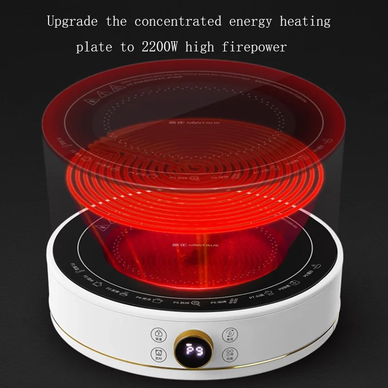 New Electric Ceramic Stove Home Small Mini Tea Cooker High Power Induction Cooktop Electric Cooker Round Induction Cooker