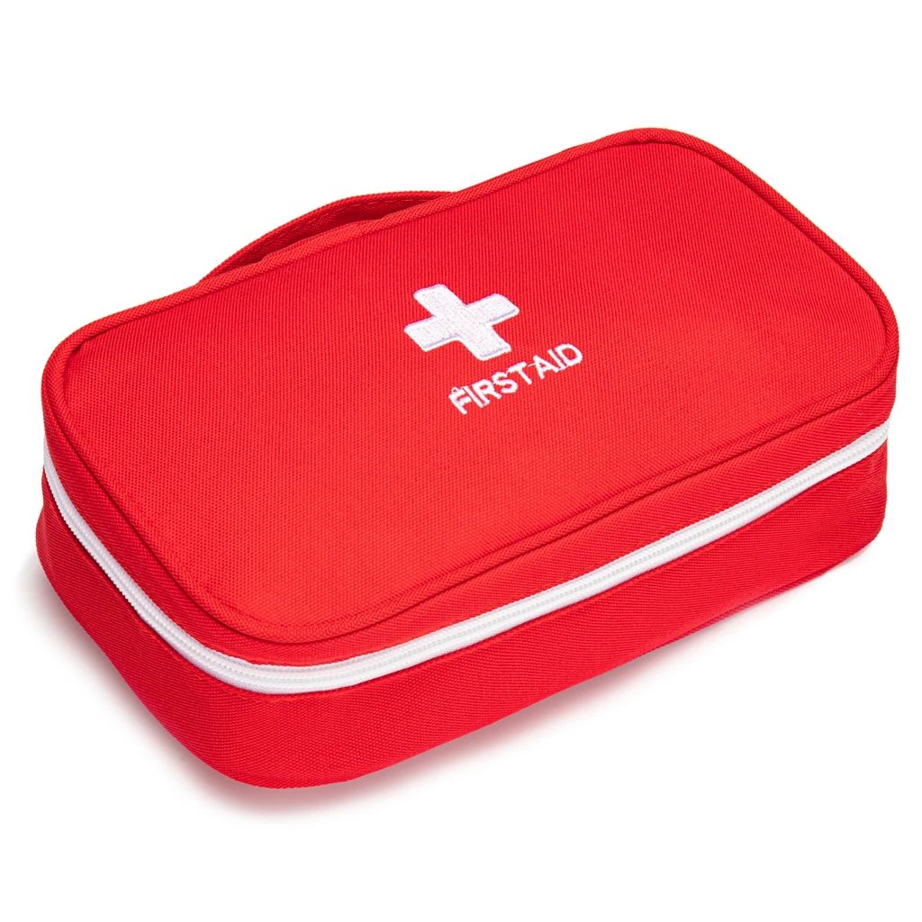 First Aid Pouch Empty, Red First Aid Bag First Aid Pouch Small Medical Bags for Home Emergency Travel Camping First Responder