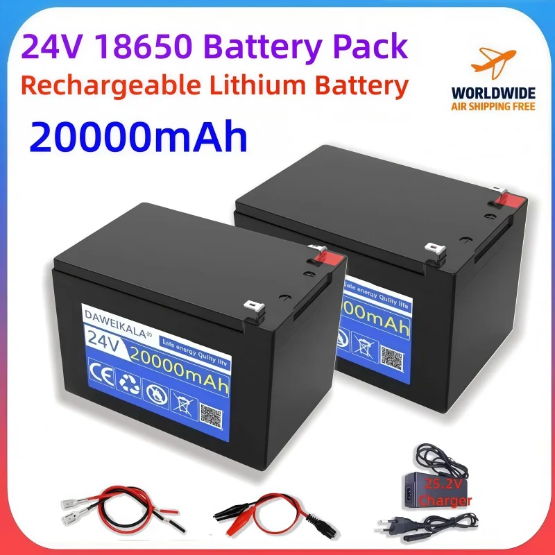 Super battery 24V 20Ah LiFePo4 Lithium Battery 18650 Electric Vehicle Lithium Battery Pack Built-in BMS 30A High Current nachi
