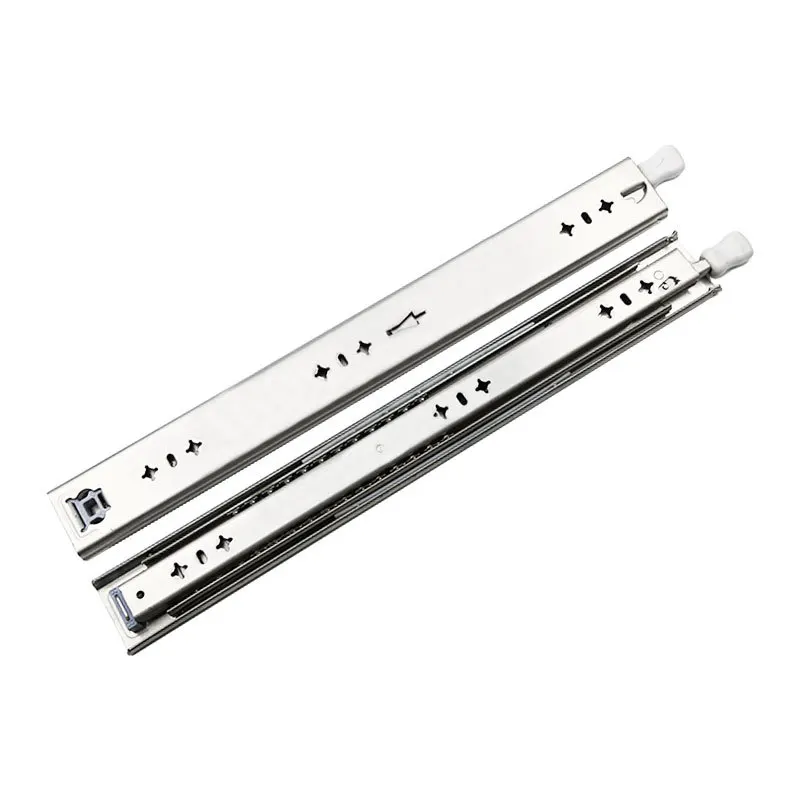

53 With lock 304 Heavy duty slide With lock device Three cabinets RV slide rail Thickened industrial guide rail